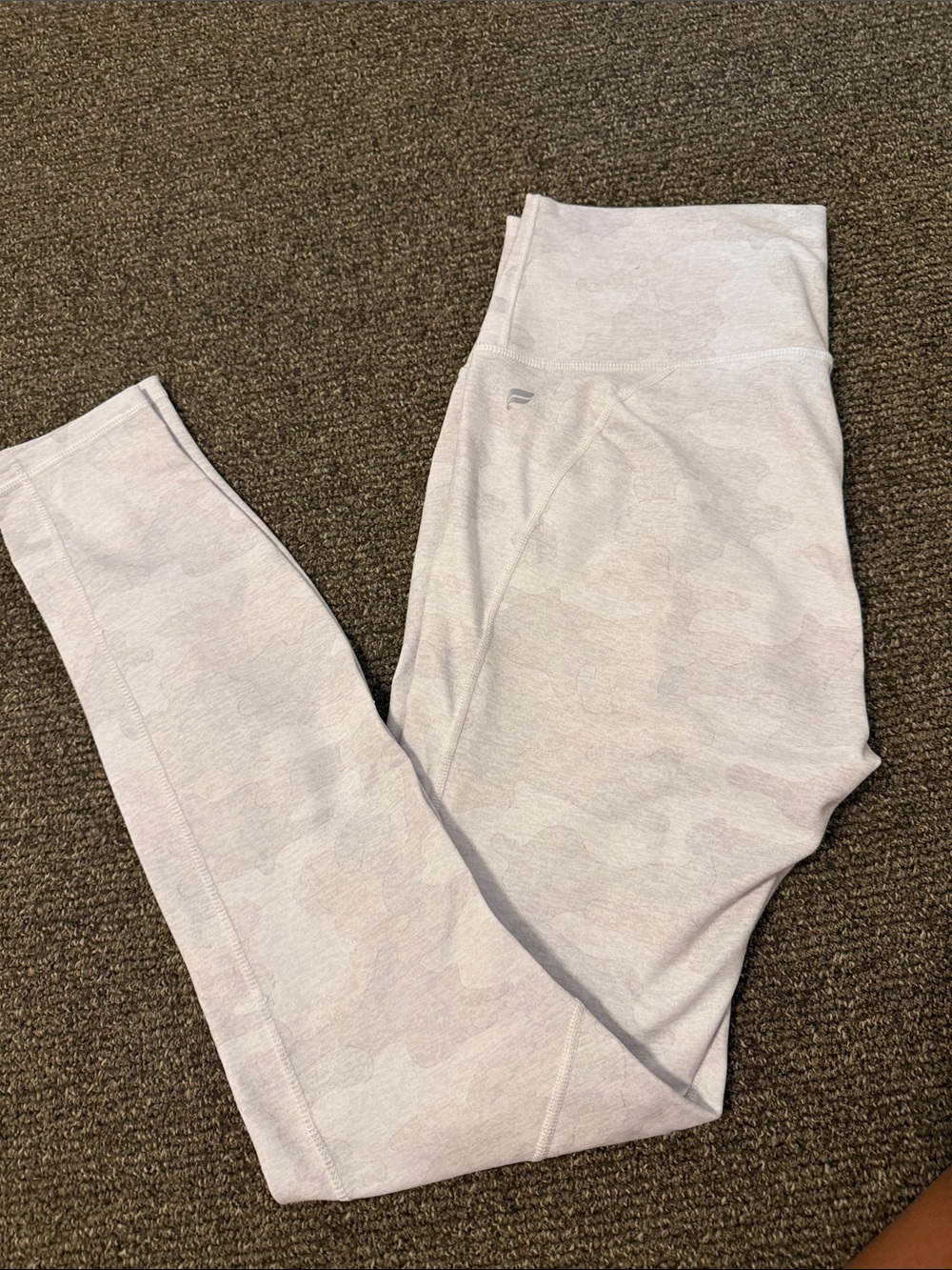 Fabletics Light Gray Camo Kids Leggings
